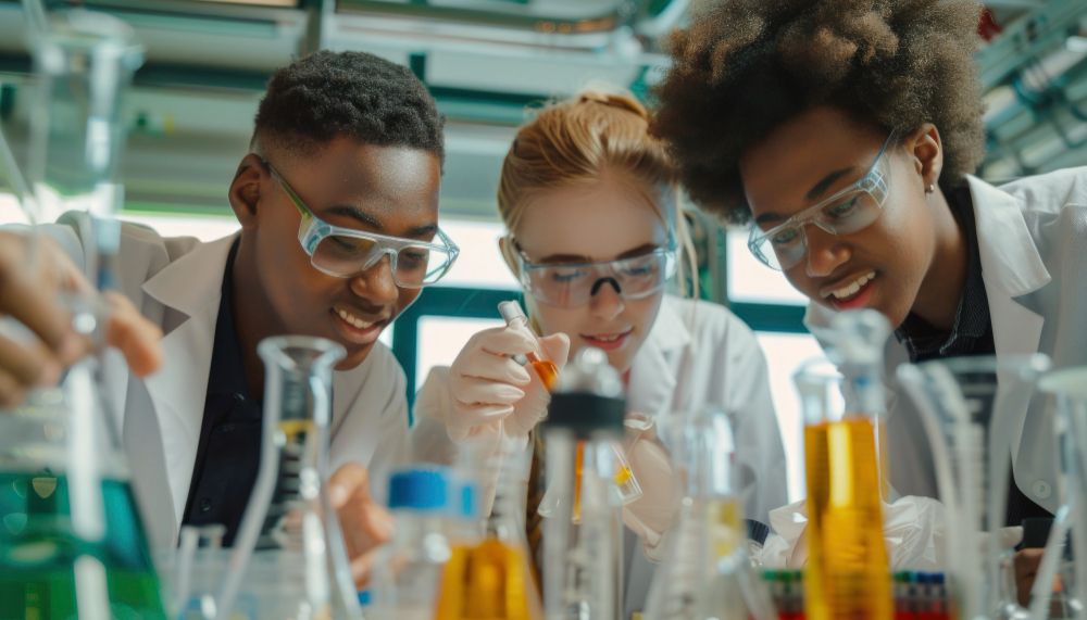 Students discussing future opportunities